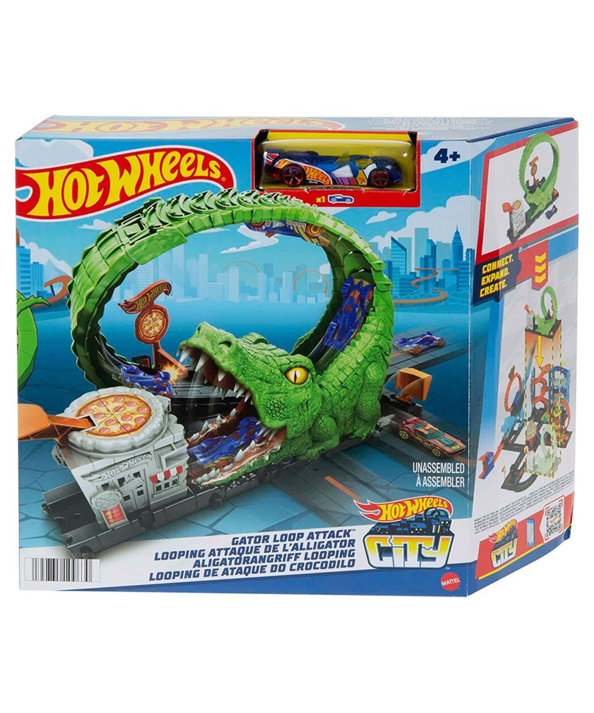 Breadcrumbut, Hot Wheels, Hot Wheels City Düşmanlarla Mücadele Serisi HDR29 HKX39 Gator Loop Attack