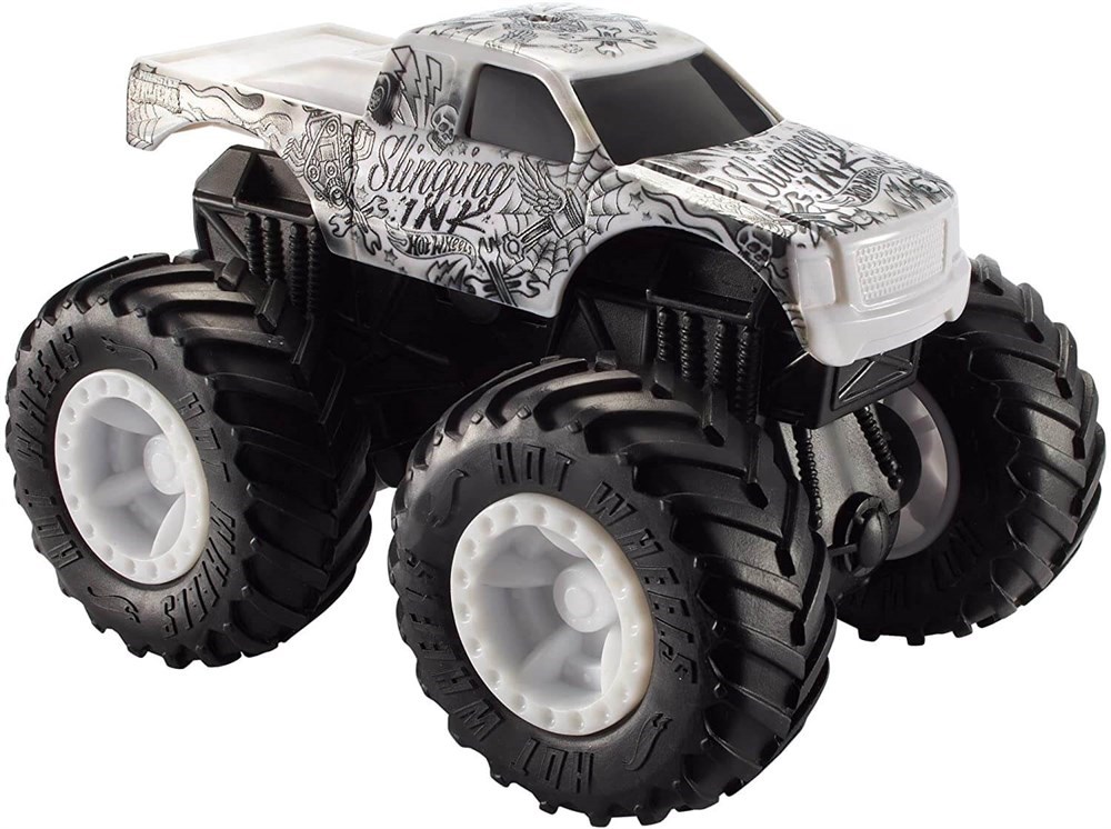 Breadcrumbut, Hot Wheels, Hot Wheels Monster Trucks Çek Bırak Araba Slinging INK FYJ71-FYJ75