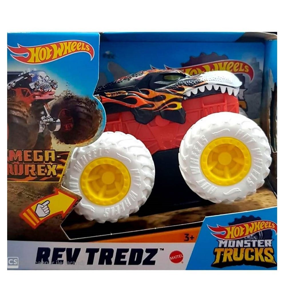 Breadcrumbut, Hot Wheels, Hot Wheels Monster Trucks Çek Bırak Arabalar FYJ71 GMB86 Mega Wrex