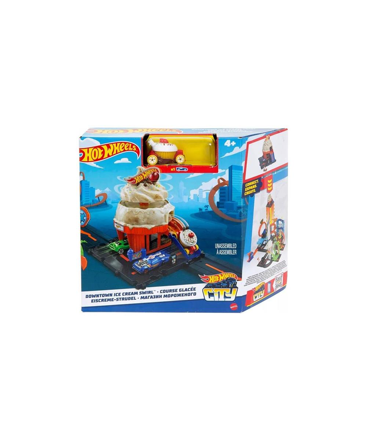 Breadcrumbut, Hot Wheels, Hot Wheels Monster Trucks Kükreyen Arabalar Serisi HDX60 HKX38 Downtown Ice Cream Swirl