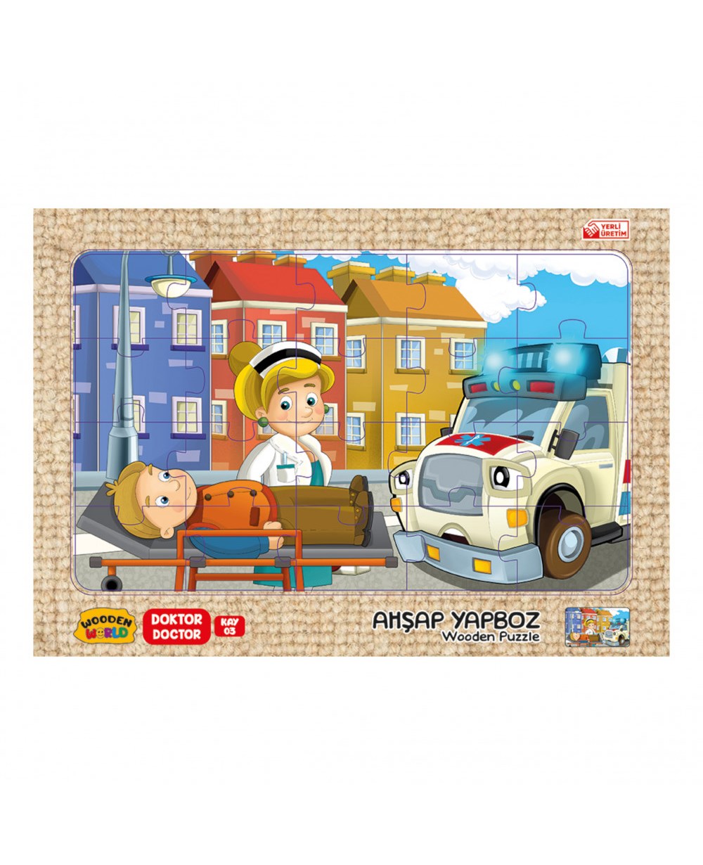Breadcrumbut, Kumtoys, Kumtoys RDK5330 Ahşap Yapboz 24x34 53305 Doktor KAY-03
