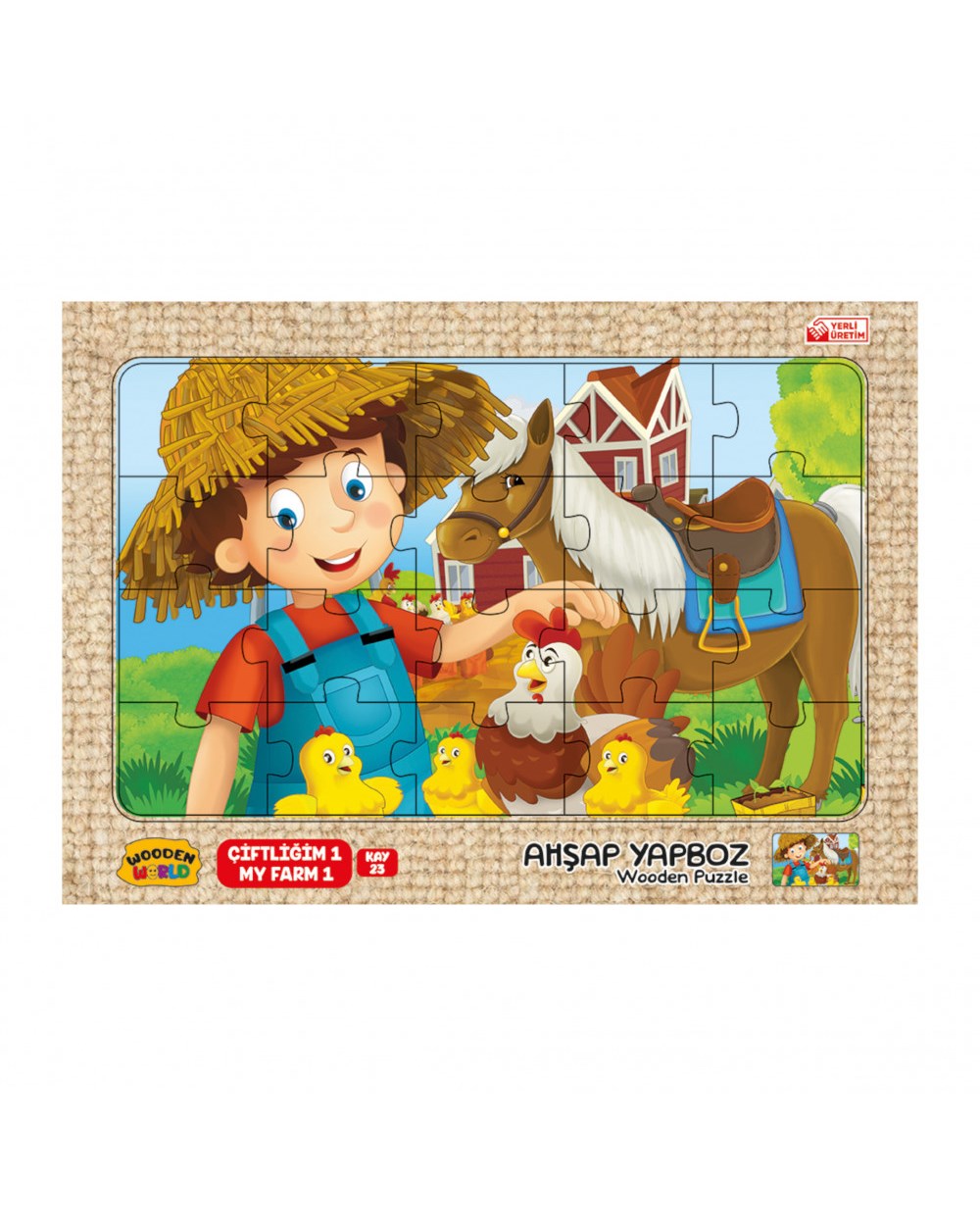 Breadcrumbut, Kumtoys, Kumtoys RDK5330 Ahşap Yapboz 24x34 53305 Çiftliğim 1 KAY-23