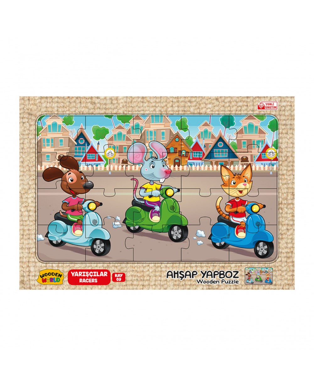 Breadcrumbut, Kumtoys, Kumtoys RDK5330 Ahşap Yapboz 24x34 53305 Yarışçılar KAY-09