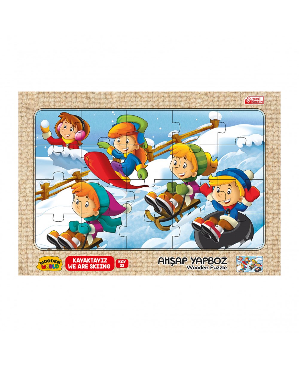 Breadcrumbut, Kumtoys, Kumtoys RDK5330 Ahşap Yapboz 24x34 53305 Kayaktayız KAY-22