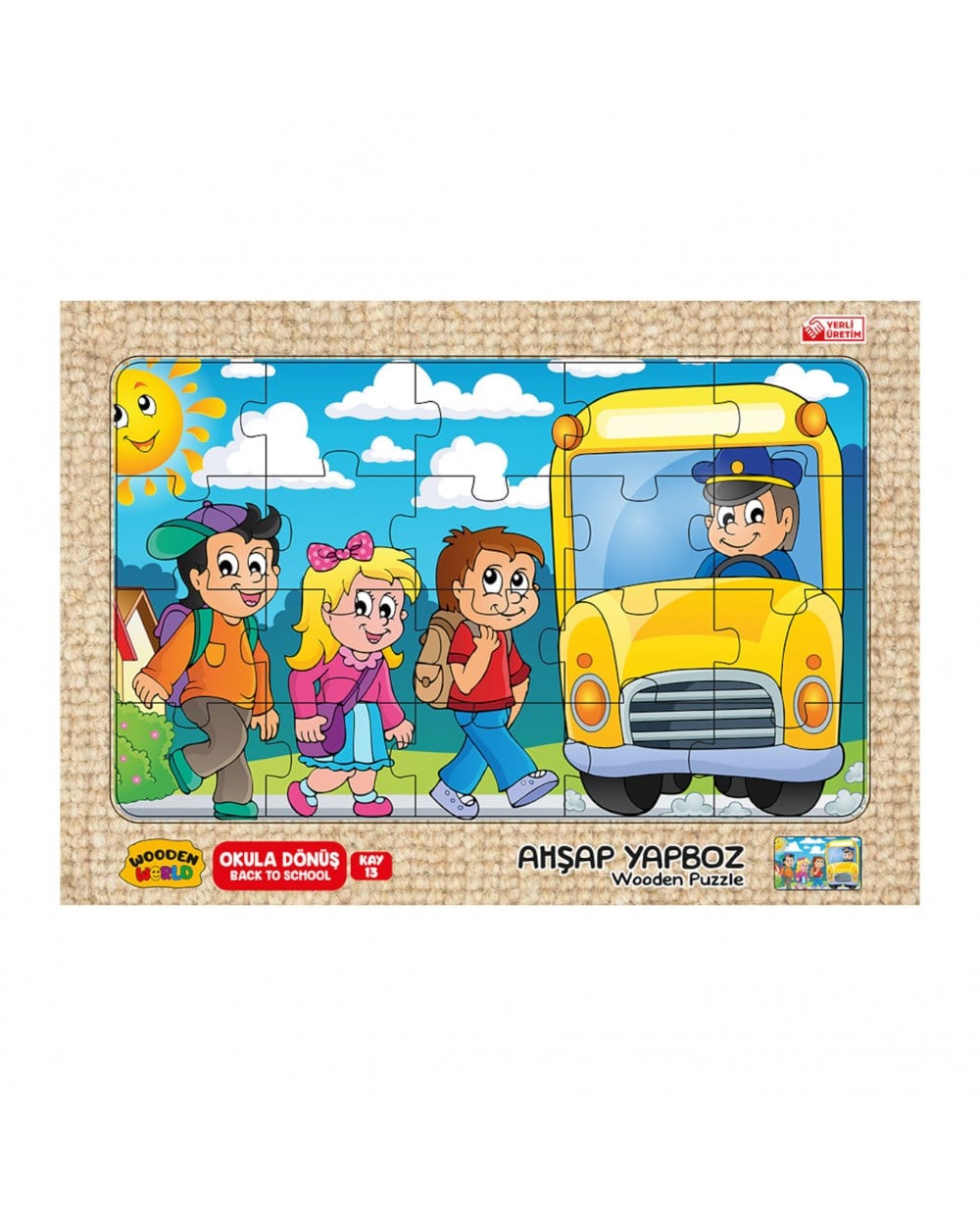 Breadcrumbut, Kumtoys, Kumtoys RDK5330 Ahşap Yapboz 24x34 53305 Okula Dönüş KAY-13