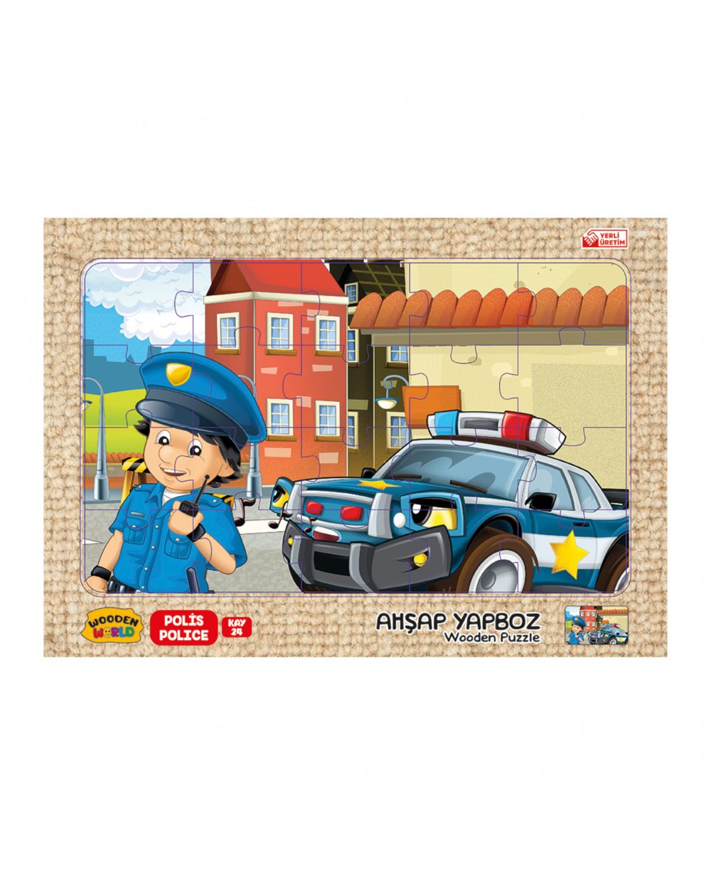Breadcrumbut, Kumtoys, Kumtoys RDK5330 Ahşap Yapboz 24x34 53305 Polis KAY-24