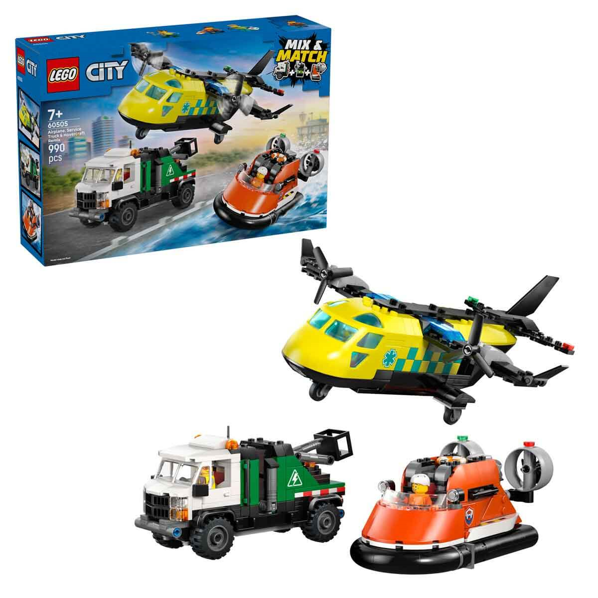 Breadcrumbut, Lego, LEGO City Uçak, Servis Kamyonu ve Hoverkraft Karışımı 60505