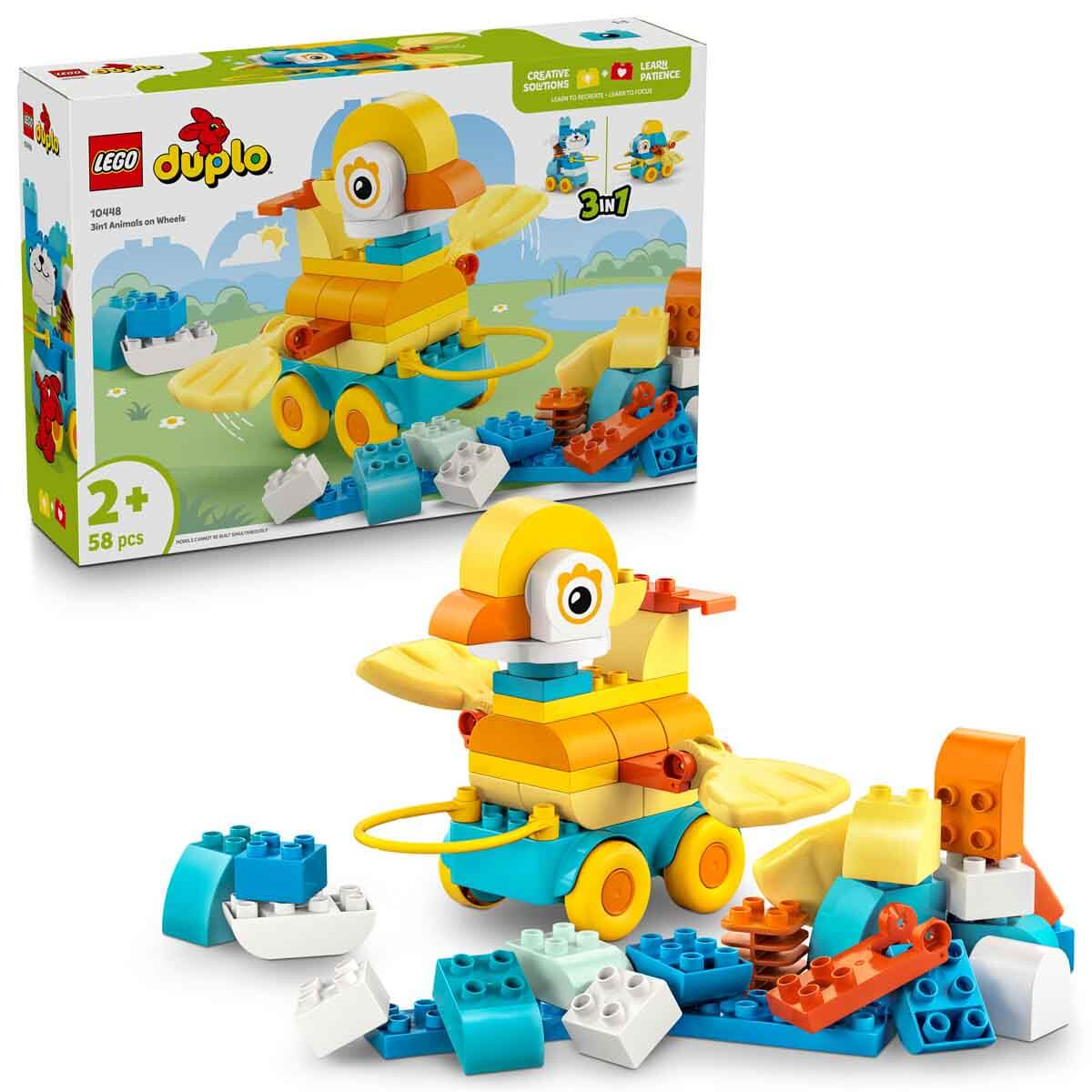 Breadcrumbut, Lego, LEGO DUPLO Kasabası 3’ü 1 Arada Tekerlekli Hayvanlar 10448