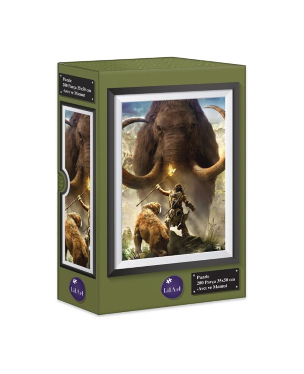 Breadcrumbut, LİLART, Lilart Puzzle Pazar 280 Parça Avcı ve Mamut