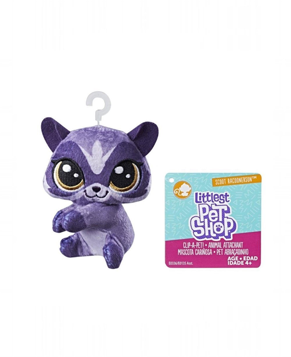 Breadcrumbut, Miniş - Pets Shop, Littlest Pet Shop Miniş Mini Peluş E0135 E0336 Scoot Racoonerson
