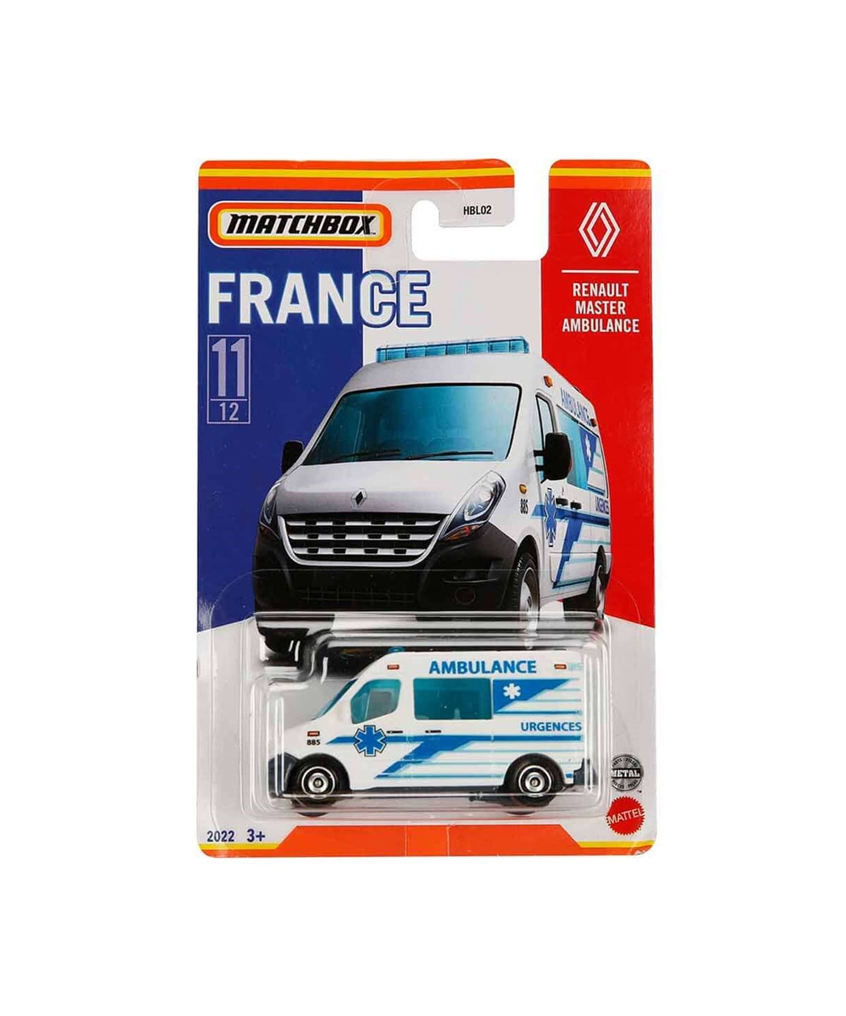 Breadcrumbut, MATCHBOX, Matchbox Fransa Araçları Serisi HBL02 HFH78 Renault Master Ambulance