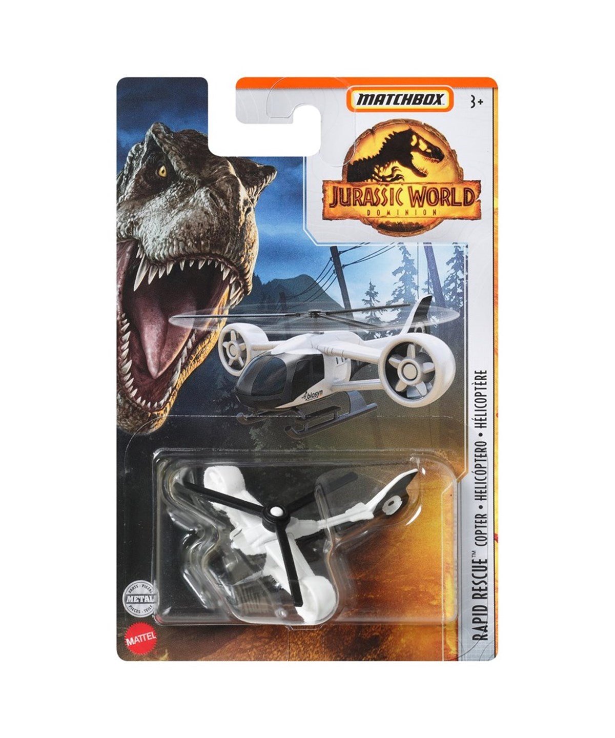 Breadcrumbut, MATCHBOX, Matchbox Jurassic World Tekli Araçlar FMW90 HBH04 Rapid Rescue Copter