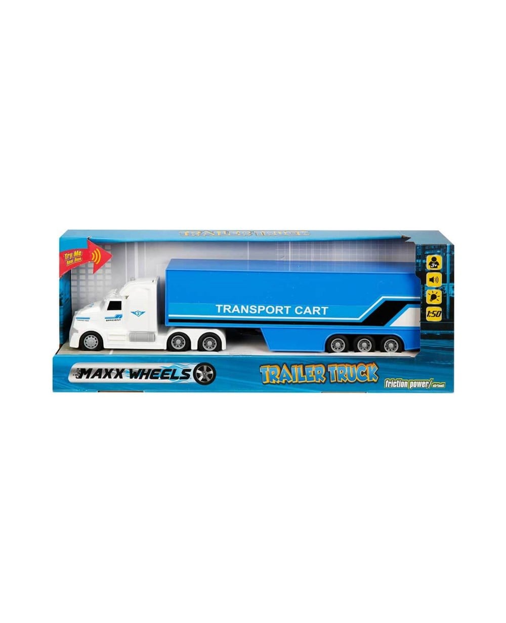 Breadcrumbut, Sunman, Maxx Wheels 1:50 Sesli ve Işıklı Tır 23181 Mavi