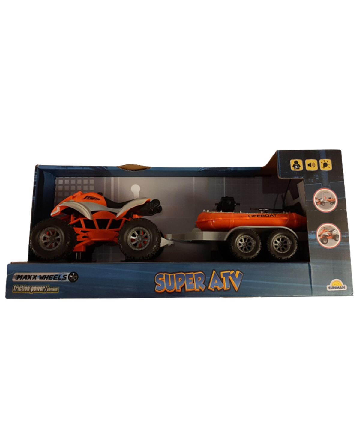 Breadcrumbut, Sunman, Maxx Wheels Sesli ve Işıklı Süper ATV 34064 Turuncu