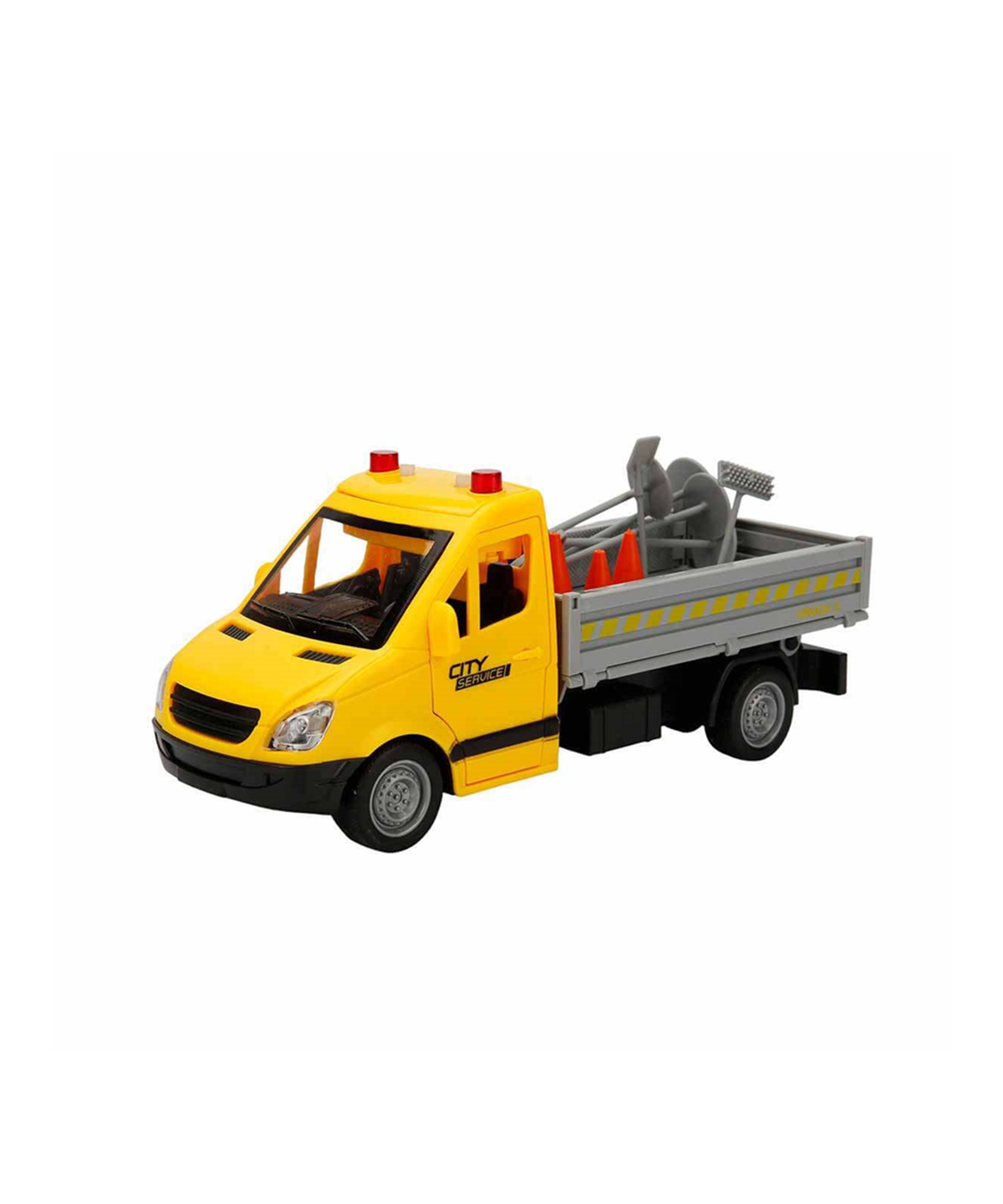Breadcrumbut, Sunman, Maxx Wheels Sesli ve Işıklı Yol Yardım Kamyonu ve Trafik İşaretleri 31537 Sarı