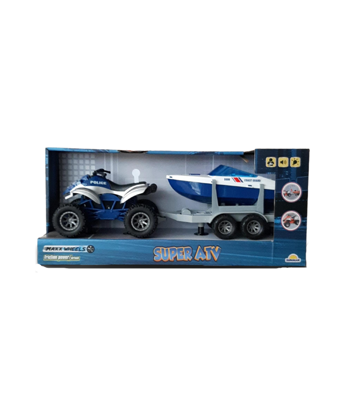 Breadcrumbut, Sunman, Maxx Wheels Sesli ve Işıklı Süper ATV 34064 Mavi