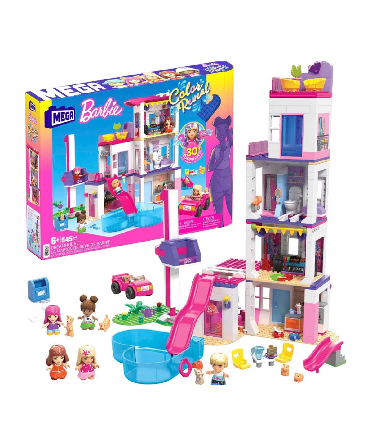 Breadcrumbut, Barbie, MEGA Barbie Color Reveal Rüya Evi Yapı Seti HHM01