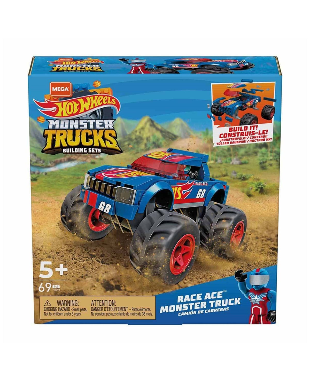 Breadcrumbut, Barbie, Mega Hot Wheels Race Ace Monster Truck HDJ93