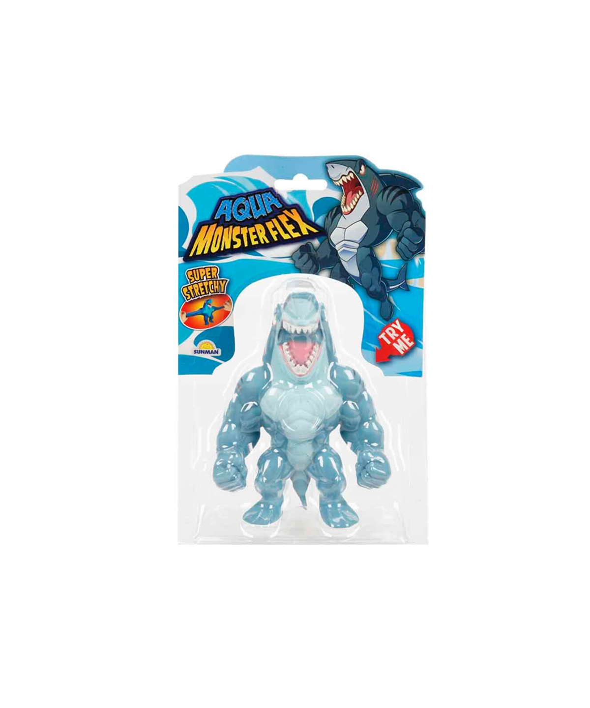 Breadcrumbut, Sunman, Monster Flex Aqua Süper Esnek Figür 15 cm 11931 Tiger Sharko