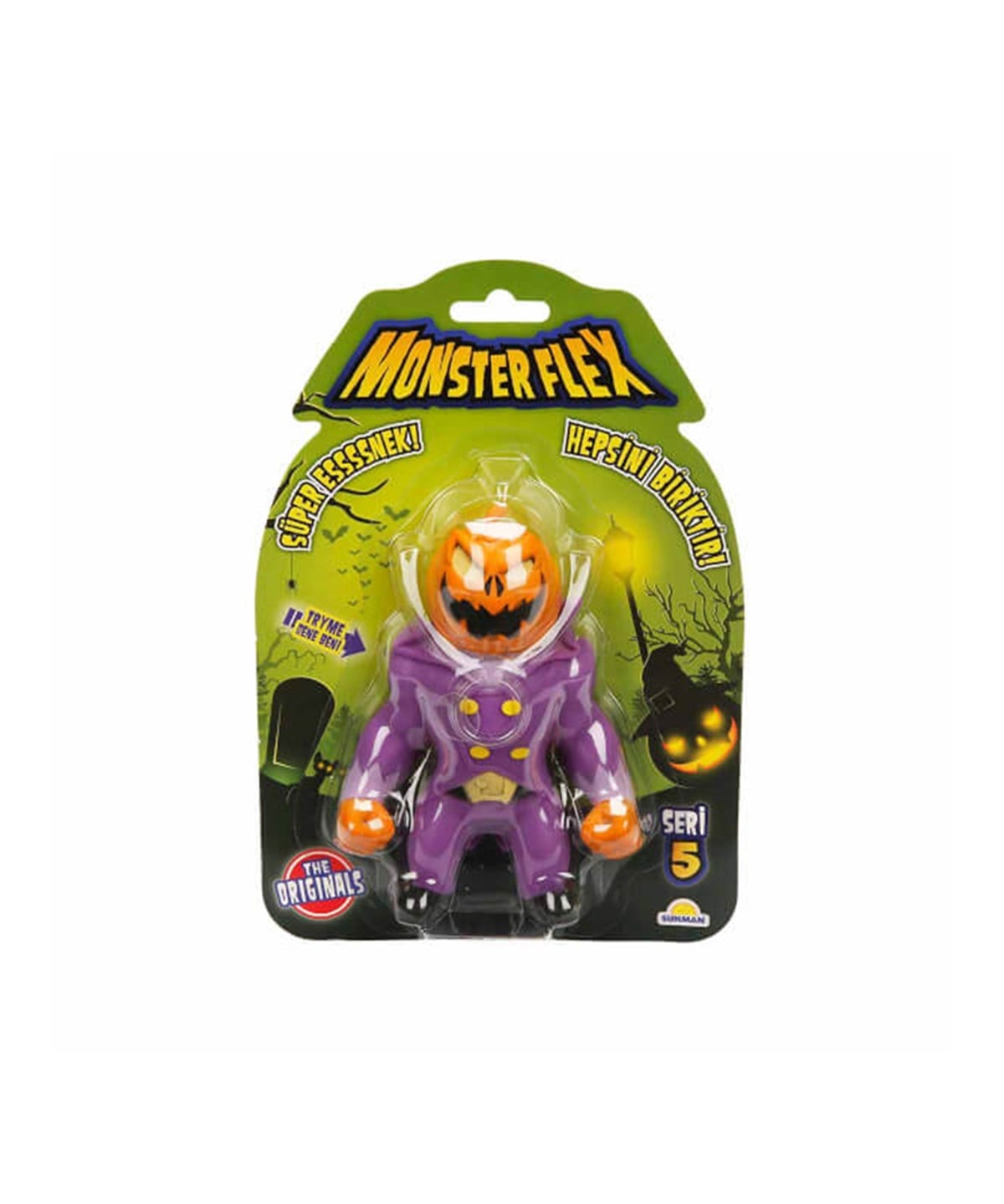 Breadcrumbut, Sunman, Monster Flex Süper Esnek Figür S5 15 cm 11726 Pumpkin Head