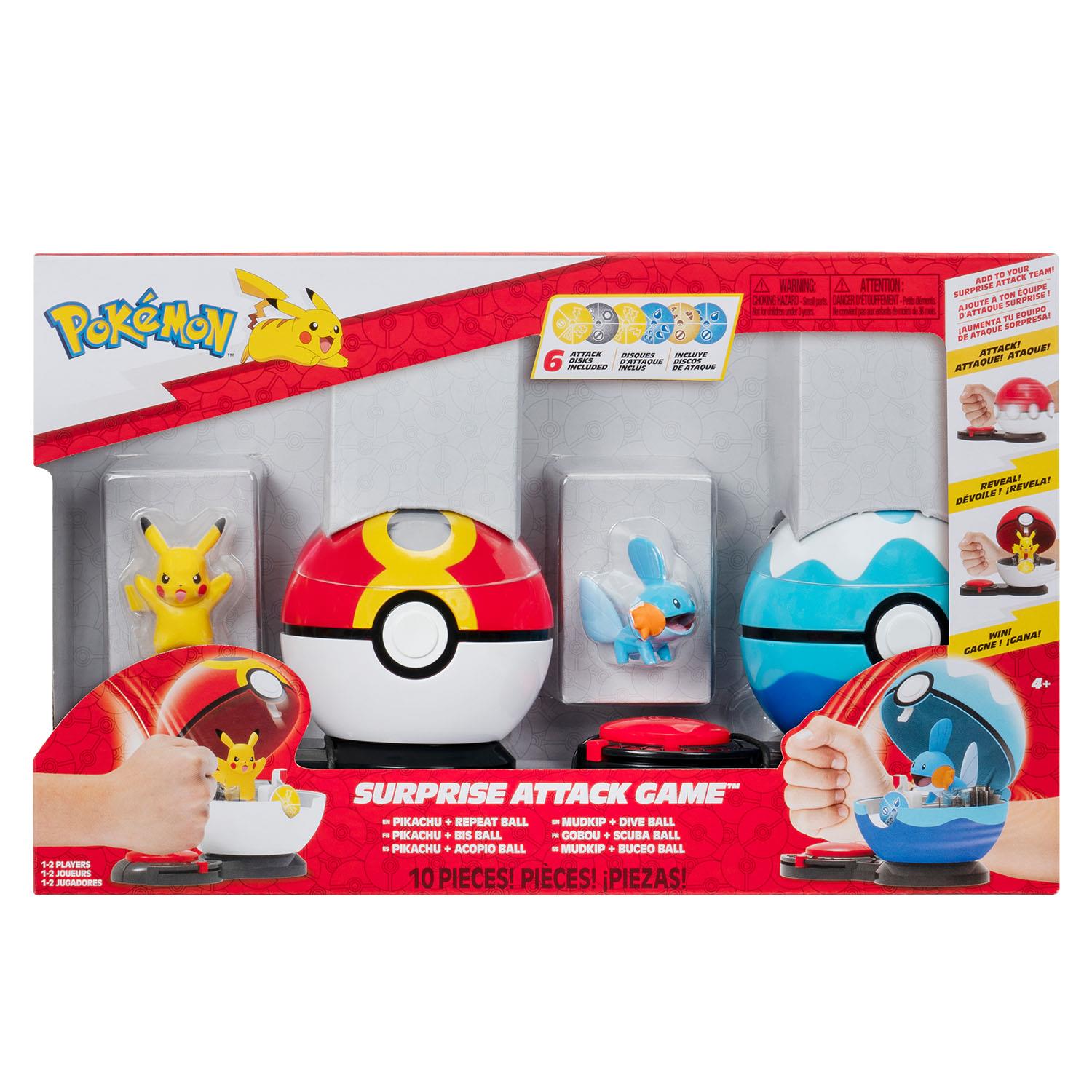 Breadcrumbut, NECOTOYS, Pokemon Sürpriz Atak Oyun Seti S4 - Pikachu ve Mudkip PKW3652