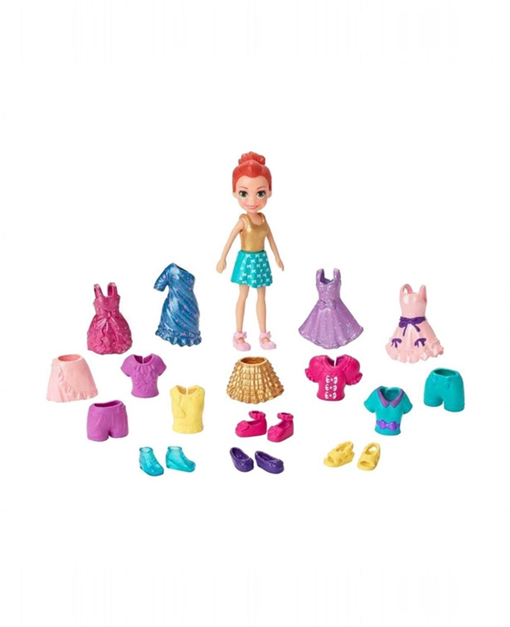 Breadcrumbut, Polly Pocket, Polly Pocker ve Kıyafetleri Oyun Seti GFT97 GFV01 Ekose Şıklığı