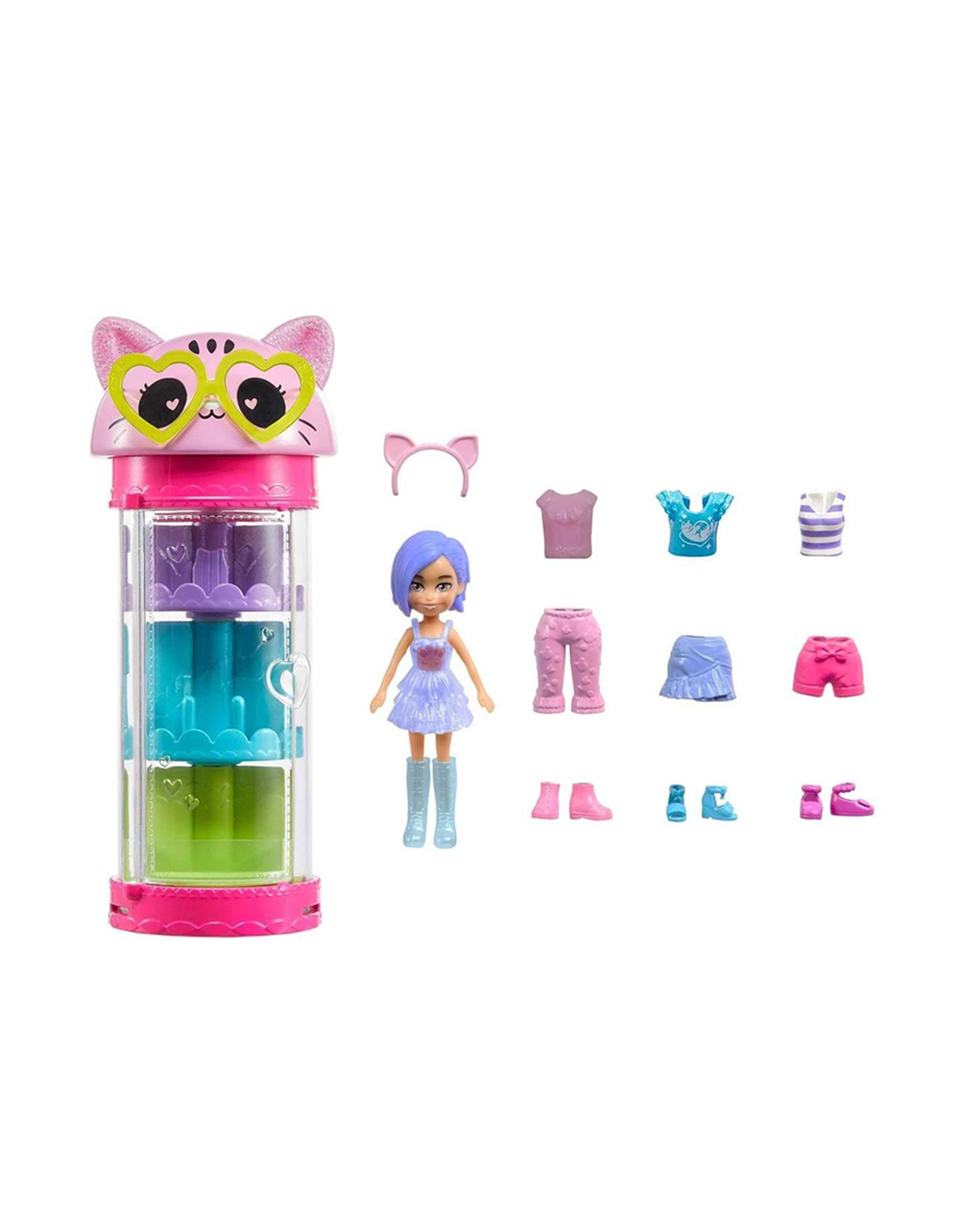 Breadcrumbut, Polly Pocket, Polly Pocket Moda Eğlencesi HKW04 HKW07 Bella Cat