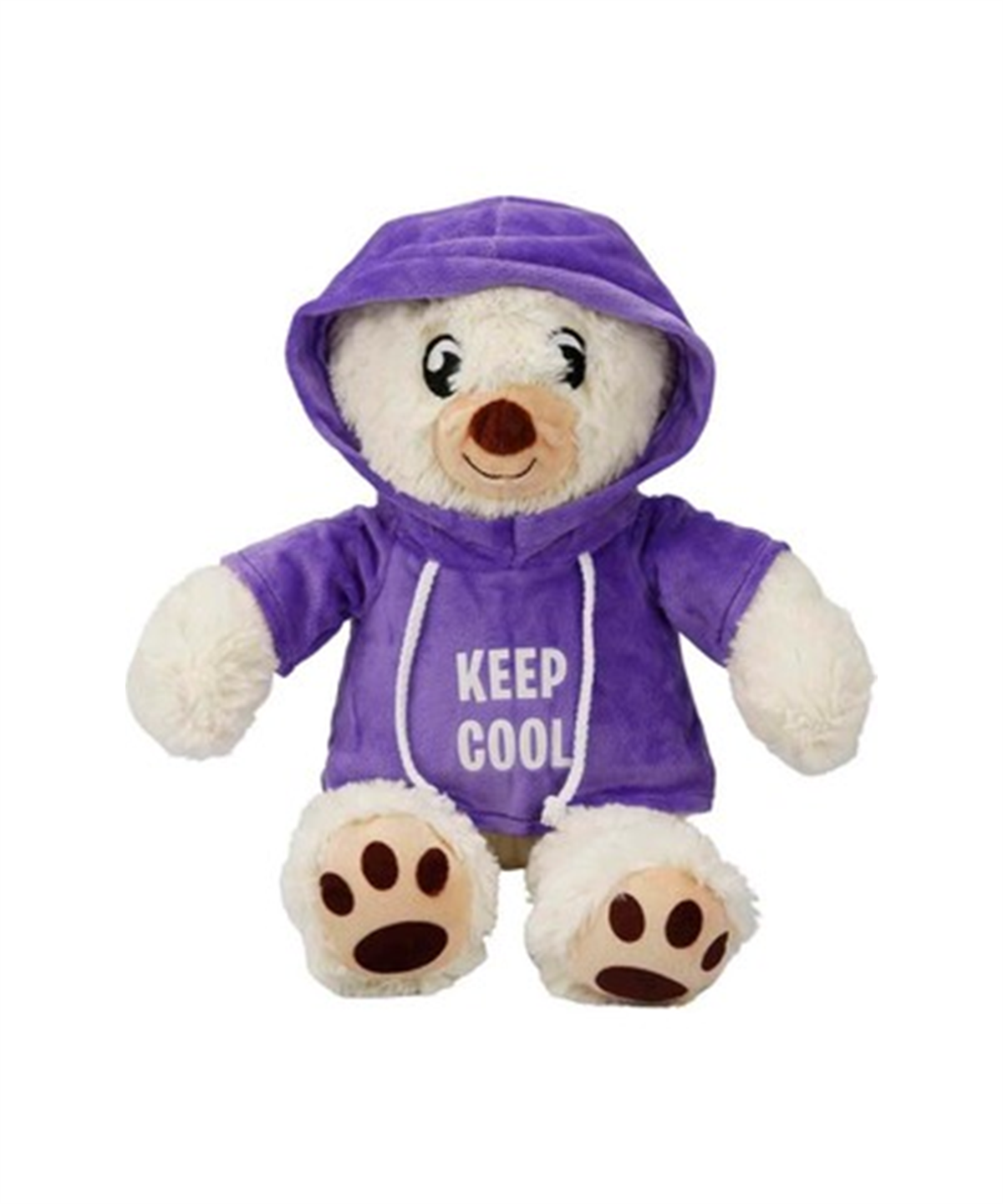 Breadcrumbut, Sunman, Puffy Friends Kapşonlu Peluş Ayı 30 cm 31926 Mor