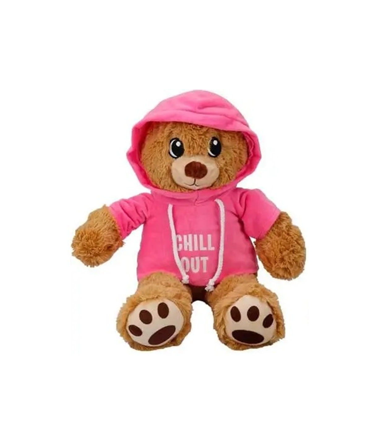 Breadcrumbut, Sunman, Puffy Friends Kapşonlu Peluş Ayı 30 cm 31926 Pembe