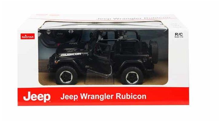 Breadcrumbut, Sunman, Rastar 1:14 Jeep Wrangler Rubicon Uzaktan Kumandalı Araba 16096 Siyah