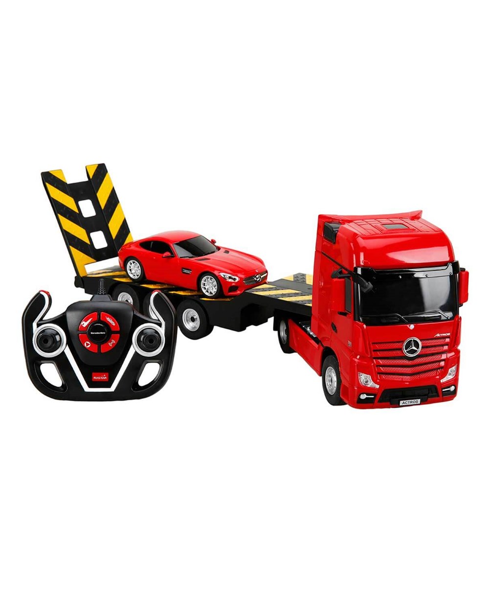 Breadcrumbut, Sunman, Rastar R/C Uzaktan Kumandalı Mercedes Actros Tır + AMG GT Araba - Kırmızı