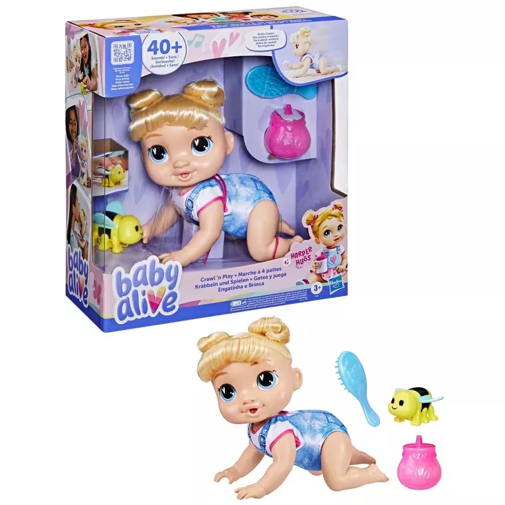 Breadcrumbut, Hasbro, Sesli Baby Alive Emekleyen Bebeğim Harper F9709