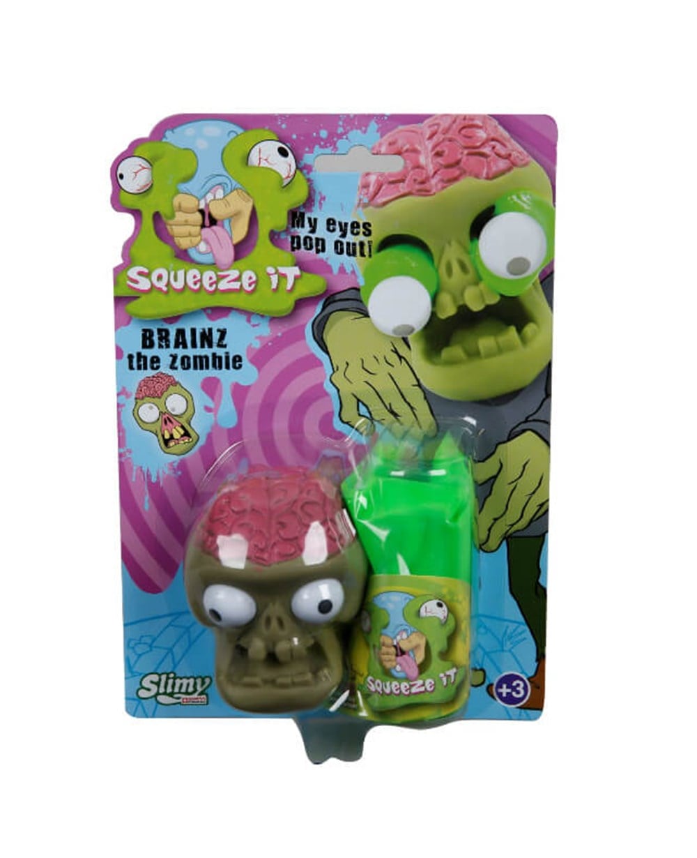 Breadcrumbut, Slimy, Slimy Çılgın Vıcıklar Fışkıran Kafalar Squeeze It Heads 33755 Brainz The Zombie