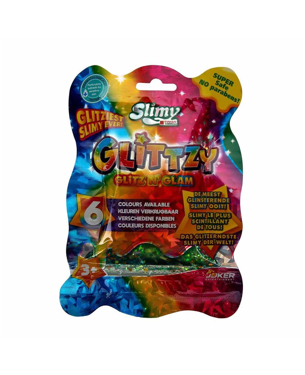 Breadcrumbut, Slimy, Slimy Glitzy Slime 90 gr. - Yeşil 40254