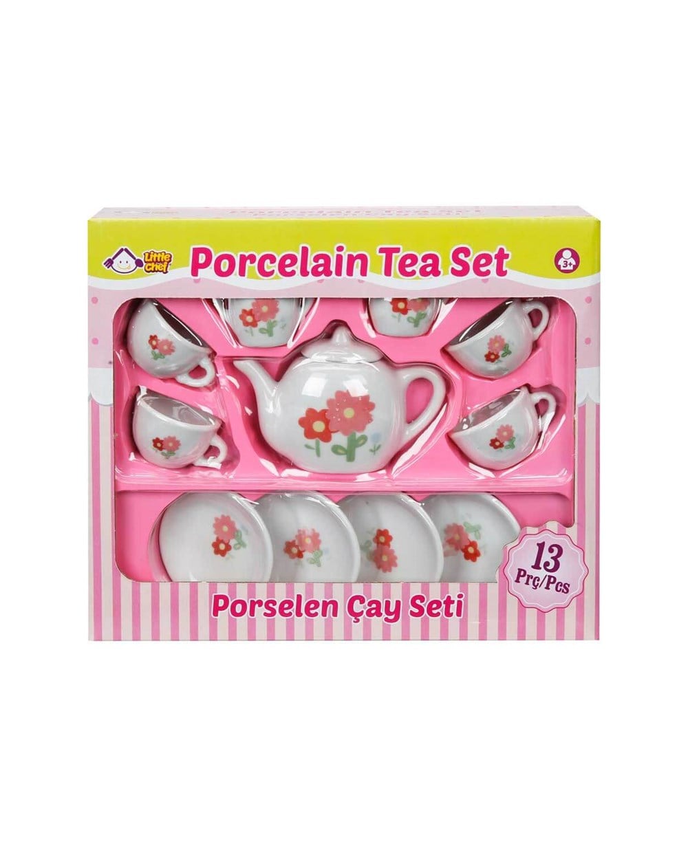 Breadcrumbut, Sunman, Sunman Porselen Çay Seti 13 Parça 15017 Çiçek Desenli