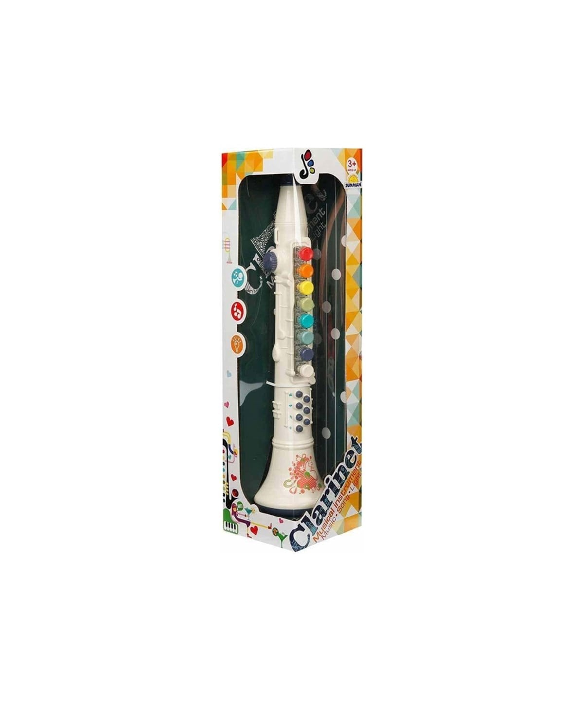 Breadcrumbut, Sunman, Sunman Sesli ve Işıklı Clarinet Klarnet 31612 Beyaz