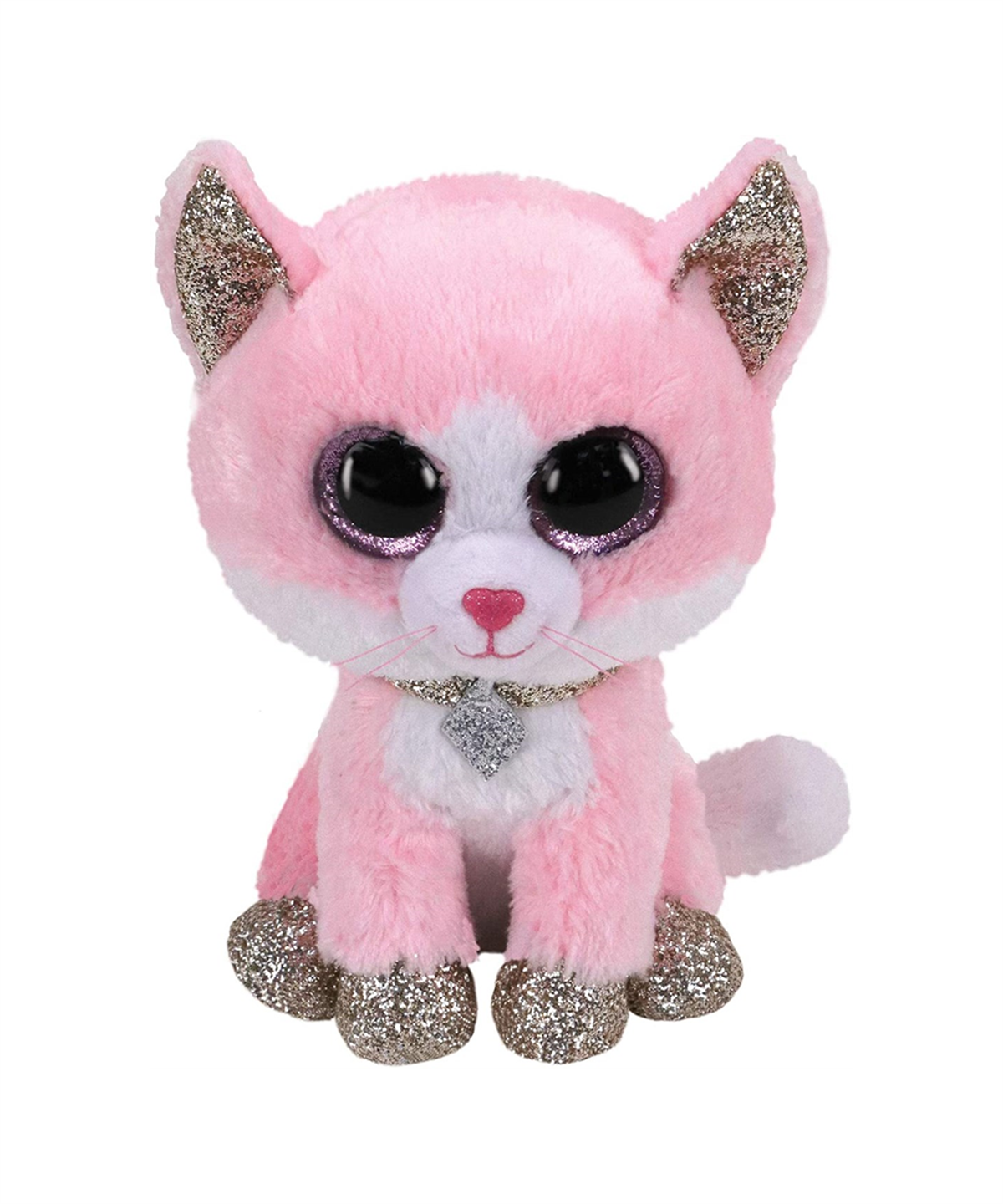 Breadcrumbut, TY, Ty Beanie Boo Fiona Pembe Kedi 15 cm