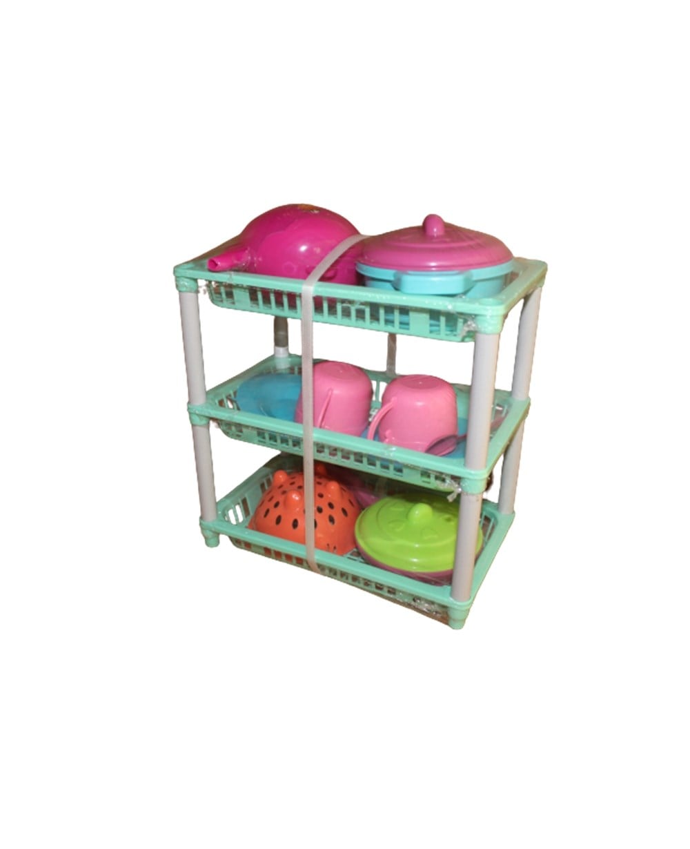 Breadcrumbut, BEST TOYS, ÜÇ KATLI BULAŞIK SETİ 66135 Turkuaz