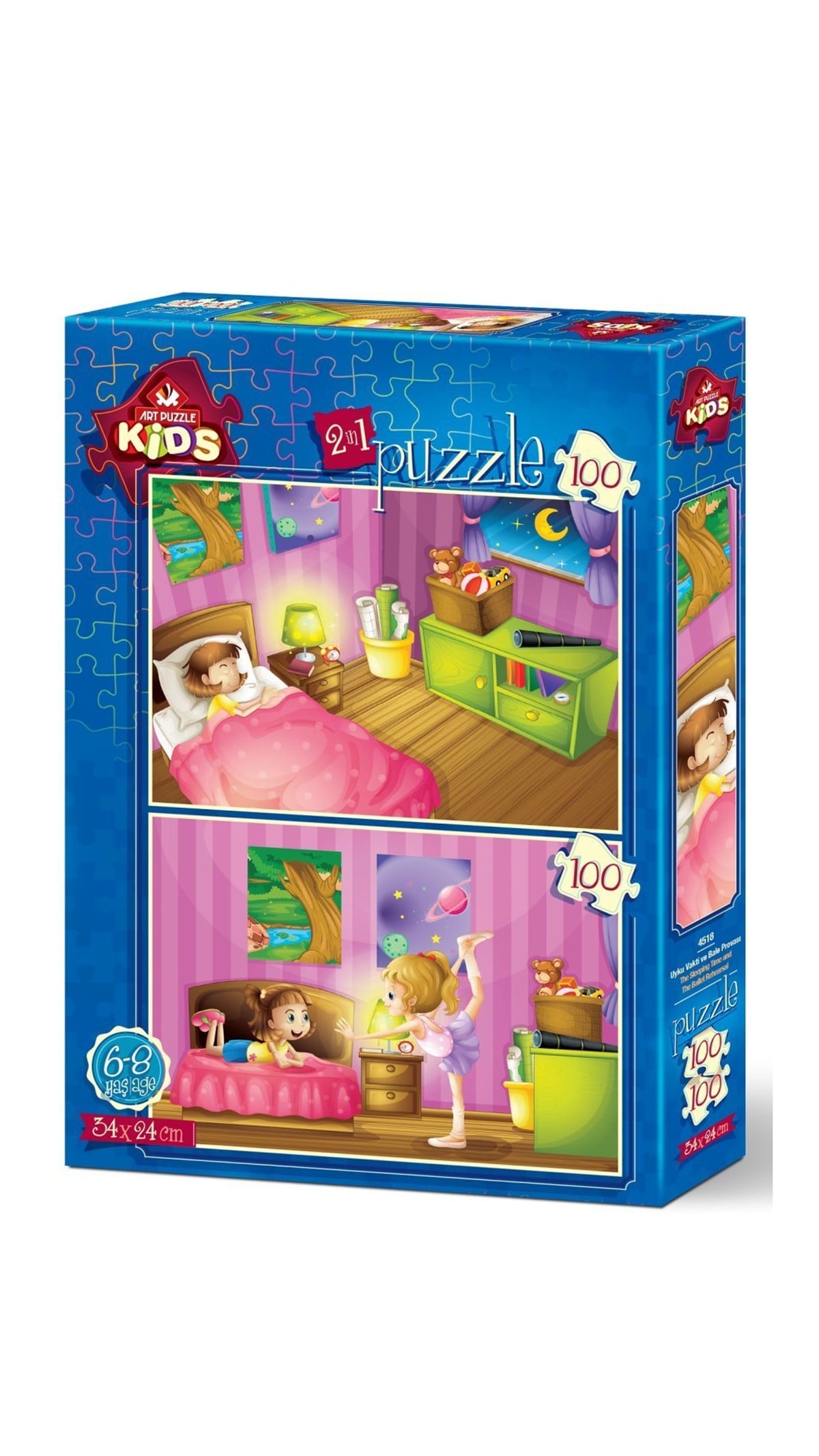Breadcrumbut, ART PUZZLE, UYKU VAKTİ VE BALE PROVASI - 2x100 PARÇA 4518