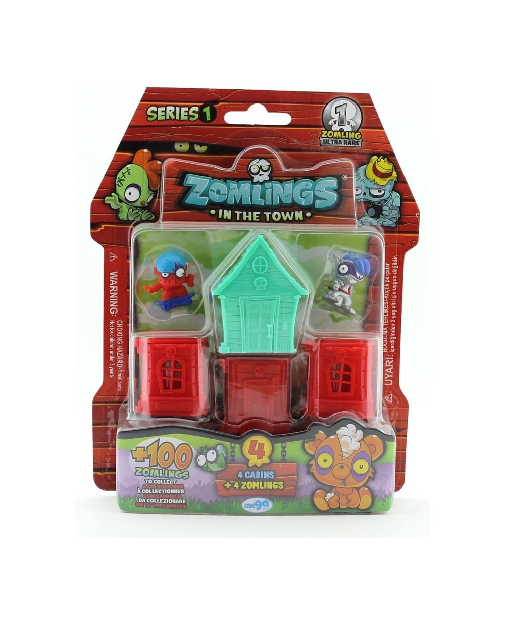 Breadcrumbut, Zomlings, Zomlings-Figür 4Lü Paket Seri1 03138 Turkuaz Klübe