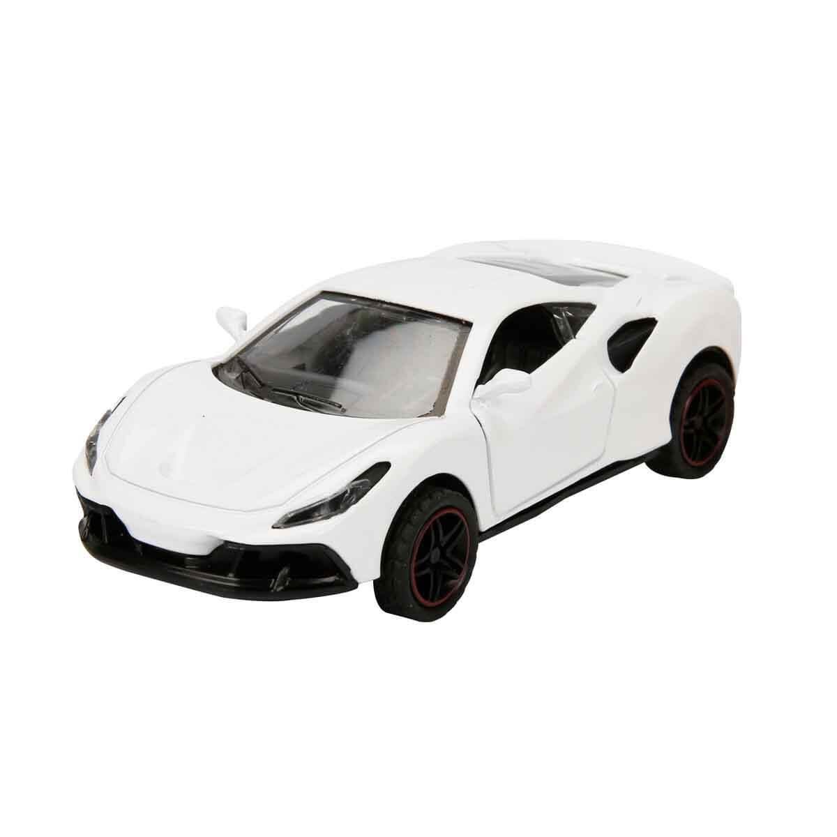 Çek-Bırak ve Sürmeli Arabalar, Sunman, 1:43 Maxx Wheels Yarış Arabası 10 cm 39137 Beyaz