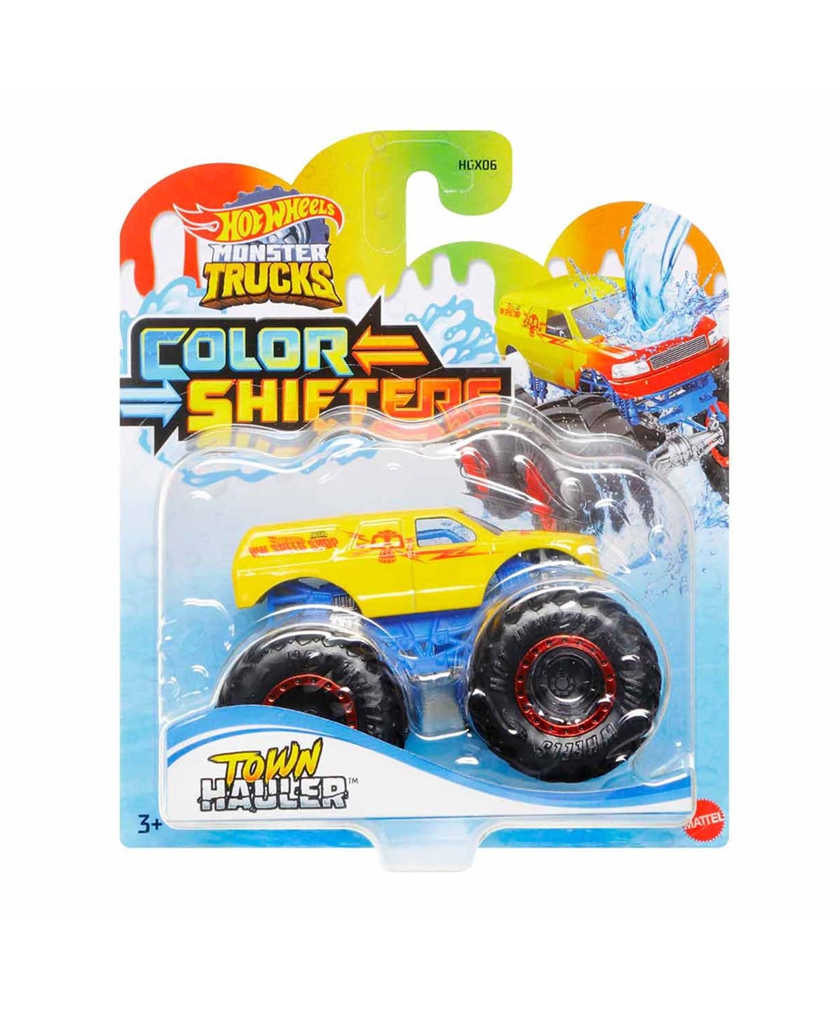 Çek-Bırak ve Sürmeli Arabalar, Hot Wheels, Hot Wheels Monster Trucks 1:64 Renk Değiştiren Arabalar HGX06 HGX10 Town Hauler