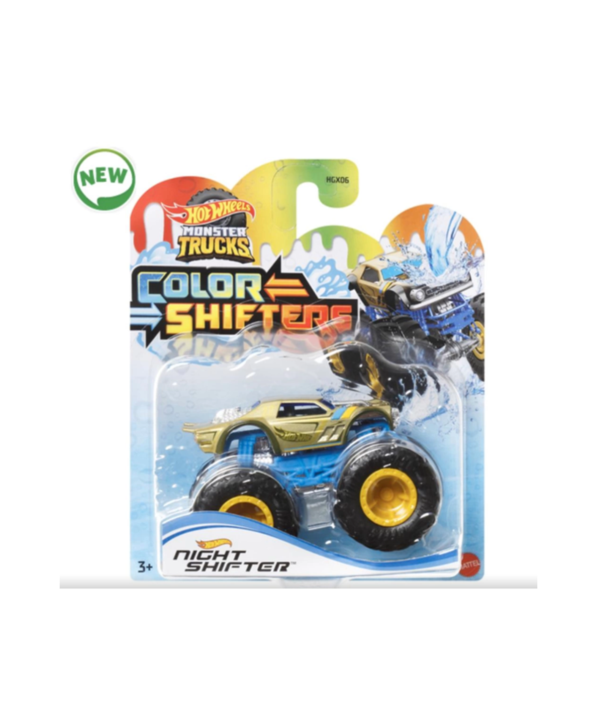 Çek-Bırak ve Sürmeli Arabalar, Hot Wheels, Hot Wheels Monster Trucks 1:64 Renk Değiştiren Arabalar HGX06 HNW06 Night Shifter