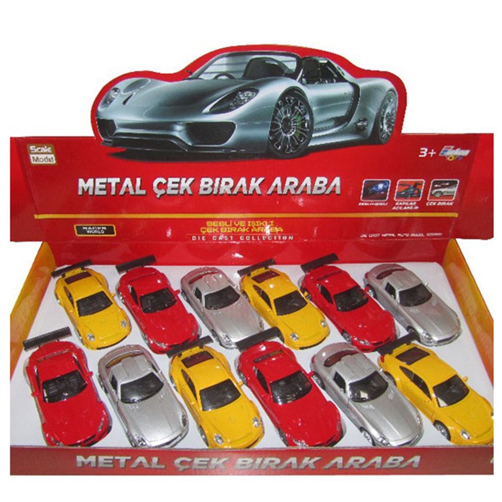 Çek-Bırak ve Sürmeli Arabalar, Furkan Toys, Kapıları Açılan Çek Bırak Metal Model Araba