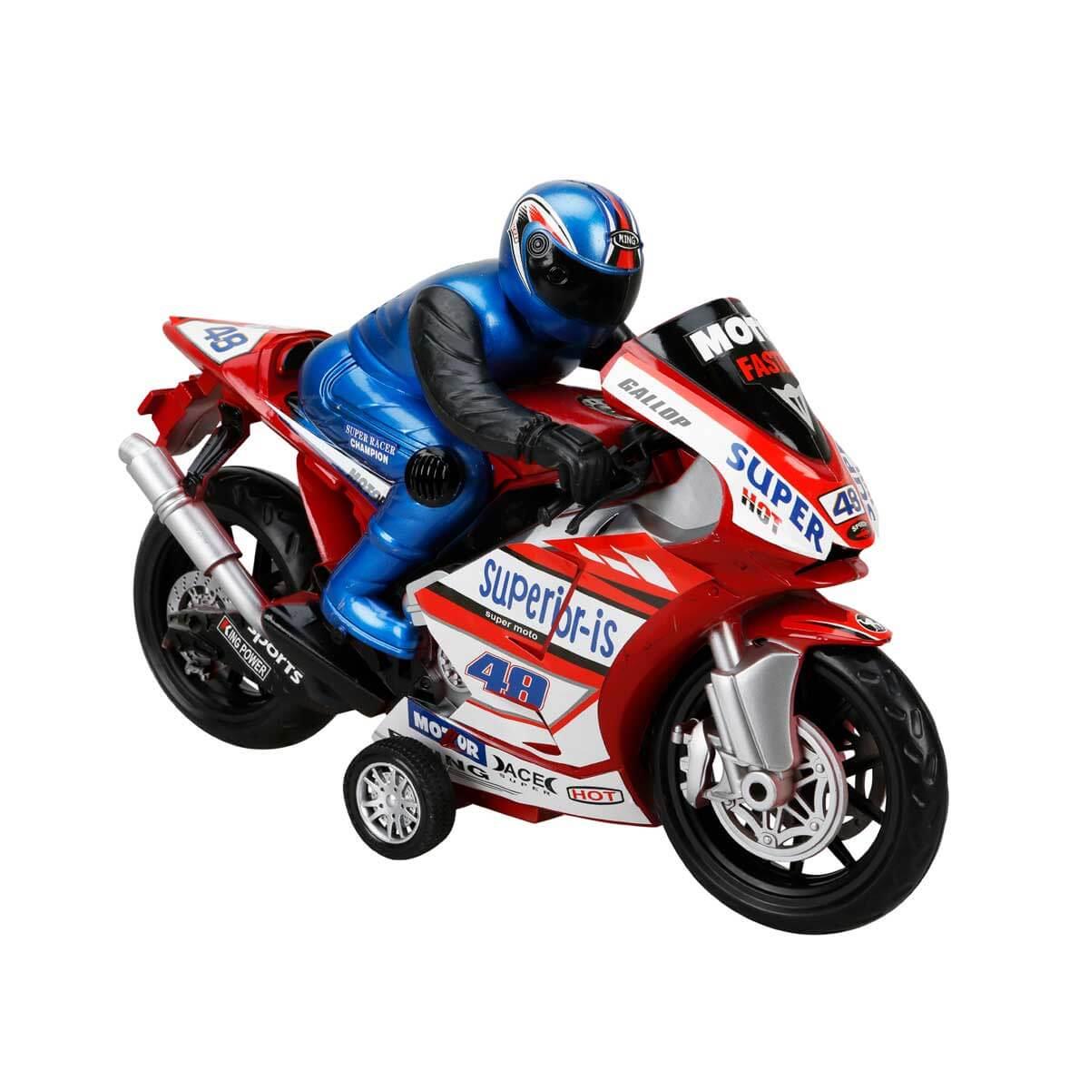 Çek-Bırak ve Sürmeli Arabalar, Sunman, Super Racer Sürtmeli Motorsiklet 32 cm 81010 Kırmızı