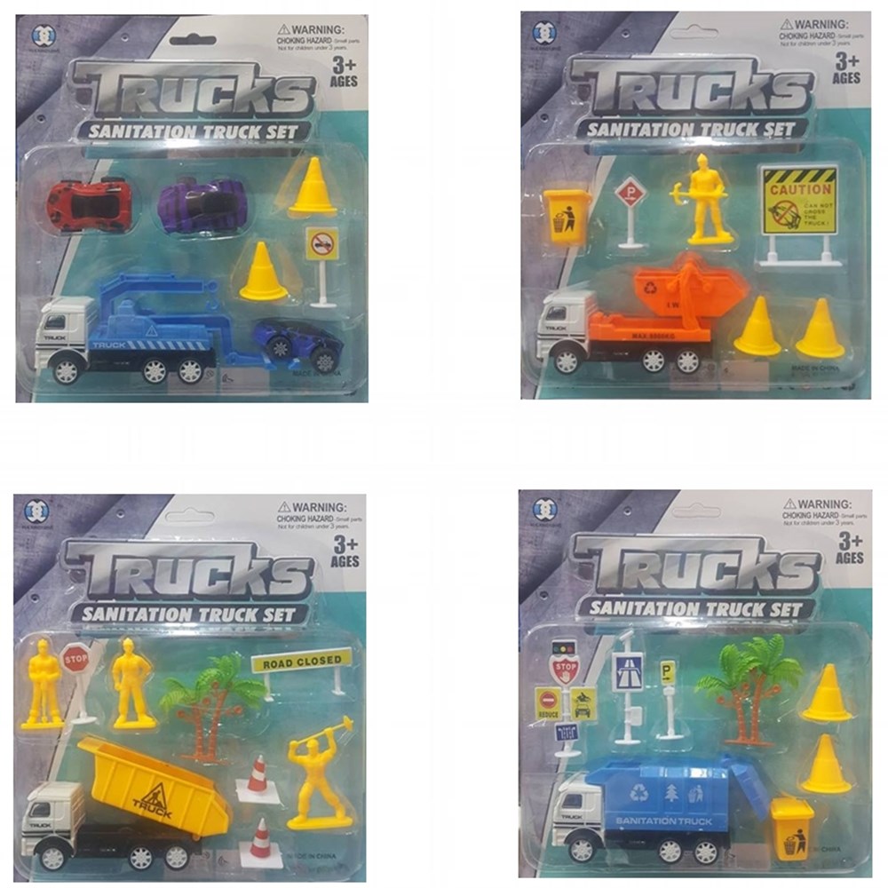 Çek Bırak İş Makinaları ve Aksesuarları Oyun Setleri - Karte