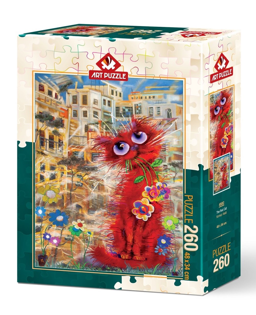 Çocuk Puzzle, ART PUZZLE, Art Puzzle Kırmızı Kedi 260 Parça Puzzle