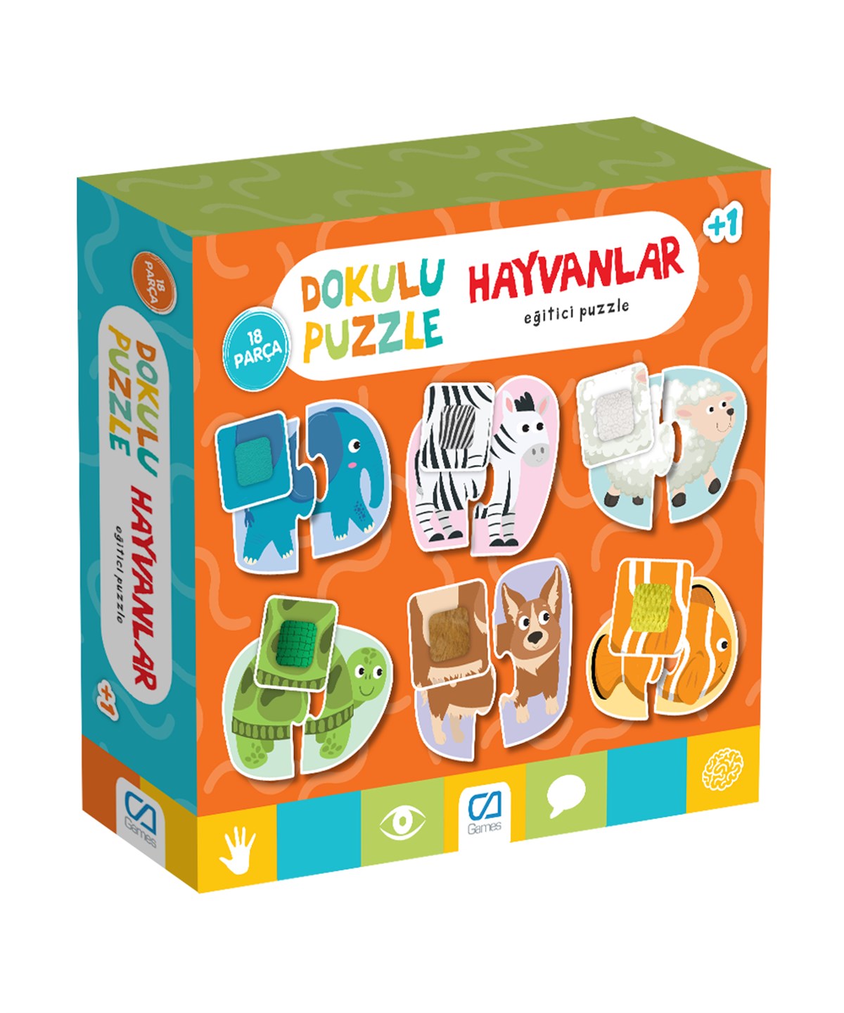 Çocuk Puzzle, CA Games, CA Games 5126 Dokulu Puzzle Hayvanlar