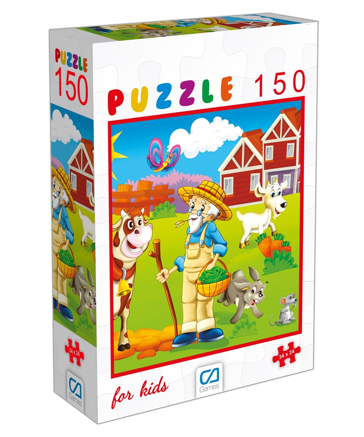 Çocuk Puzzle, CA Games, CA Games 6102 Çiftlik Puzzle 150 Parça