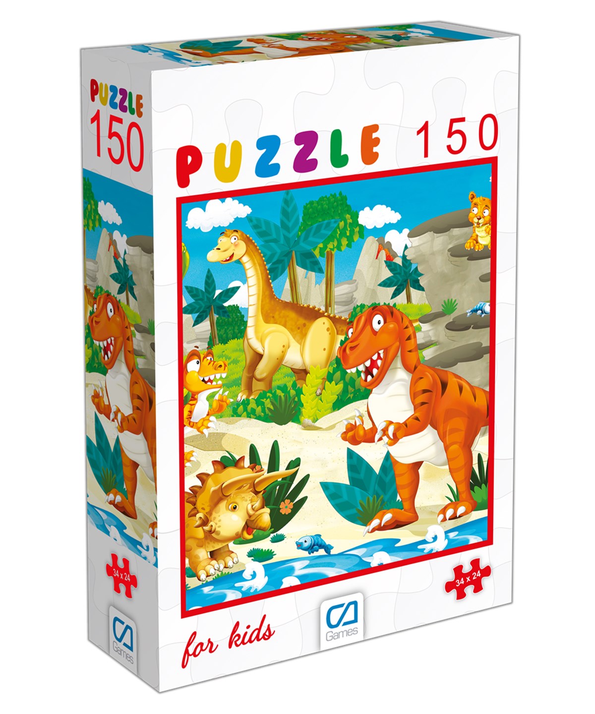Çocuk Puzzle, CA Games, CA Games 6104 Dinazorlar Puzzle 150 Parça